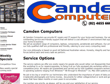 Tablet Screenshot of camdencomputers.com.au